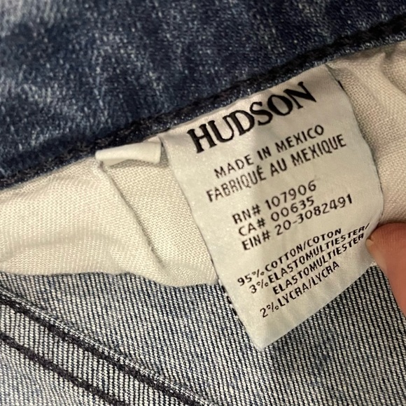 Hudson, new condition, Blake Slim Straight Jean, 34, zip fly, Unseen wash - Picture 10 of 11